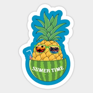 pineapple-summer time Sticker